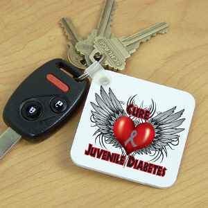 Cure Juvenile Diabetes Awareness Keychain